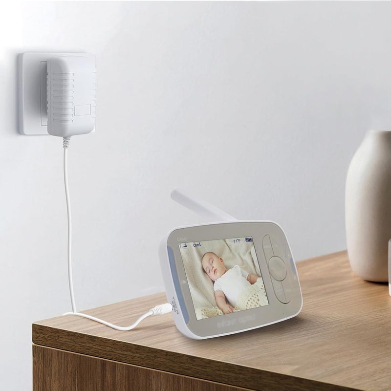 Smays Charger for Infant Optics DXR8  DXR8 PRO Monitor Unit DC 5V RoundPin Power Adapter - Image 3