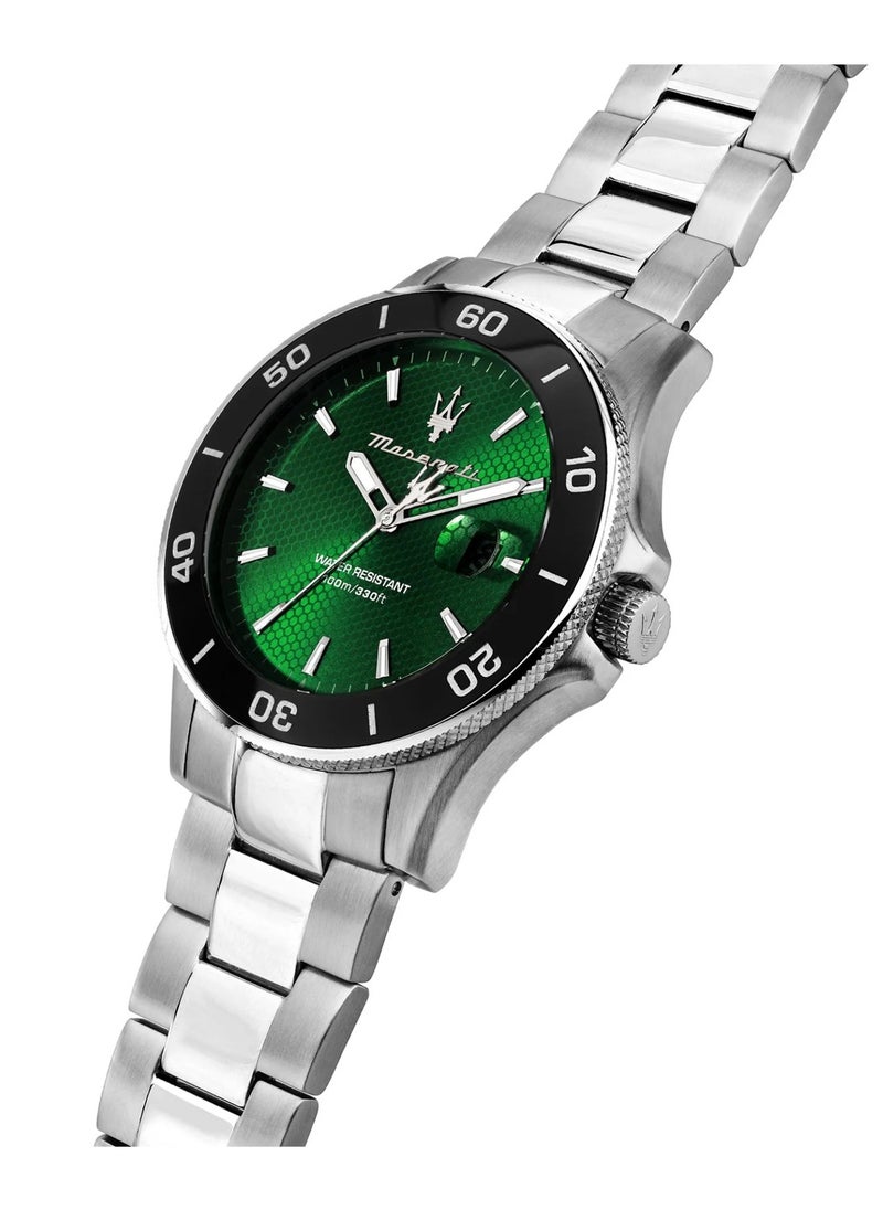 Maserati - Men’s Competizione Analog Green Dial Stainless Steel Watch R8853100038 - 43mm - Image 1