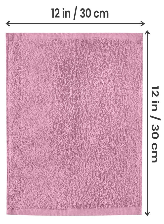 Utopia Towels 24 Pack Cotton Washcloths Set, 100% Ring Spun Cotton, Premium Quality Flannel Face Cloths, Highly Absorbent and Soft Feel Fingertip Towels, Pink - Image 2