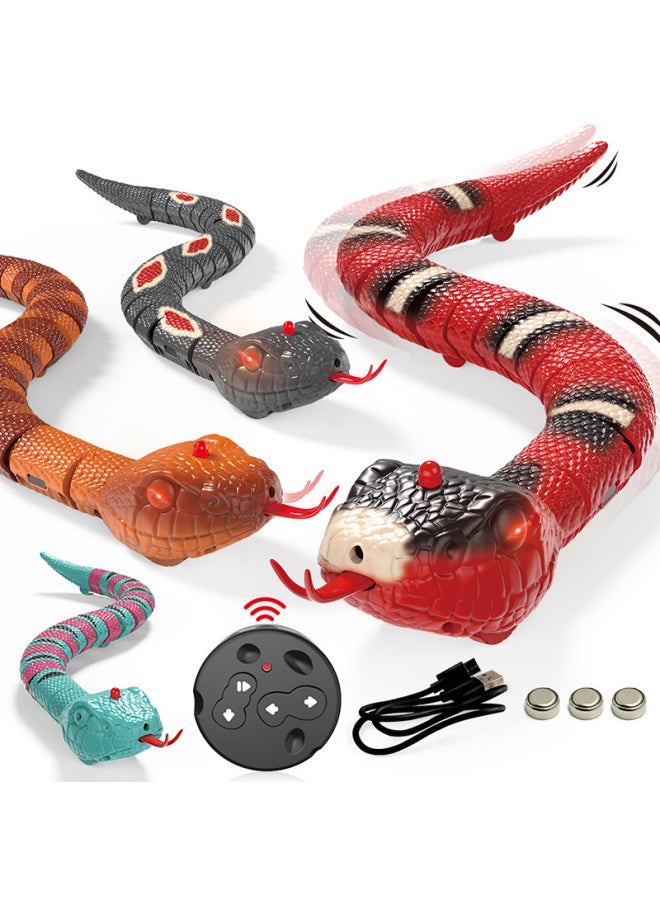 Source Manufacturers Electric Infrared Remote Control Snake Strange Trick Funny Electronic Pet Induction Mouse Toy-Color:218B-8B Gray Remote Control Mouse  - Image 3