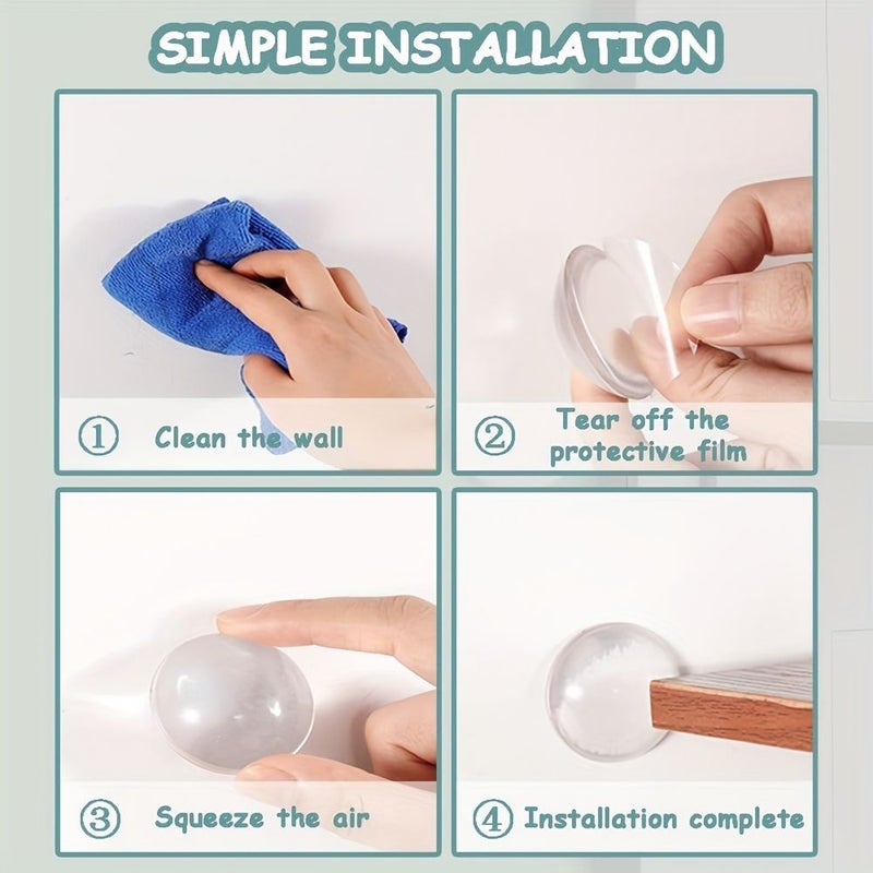 Self Adhesive Transparent Door Bumper Wall Protectors Noise Reduction Pads - Image 4