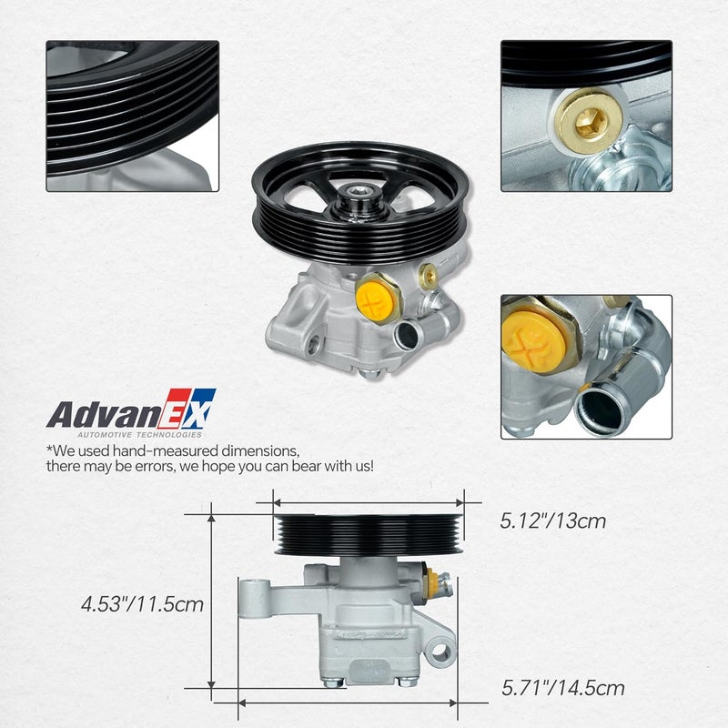 AdvanEX Power Steering Pump with Pulley for Buick, Chevrolet, GMC, Pontiac, and Saturn - Image 4