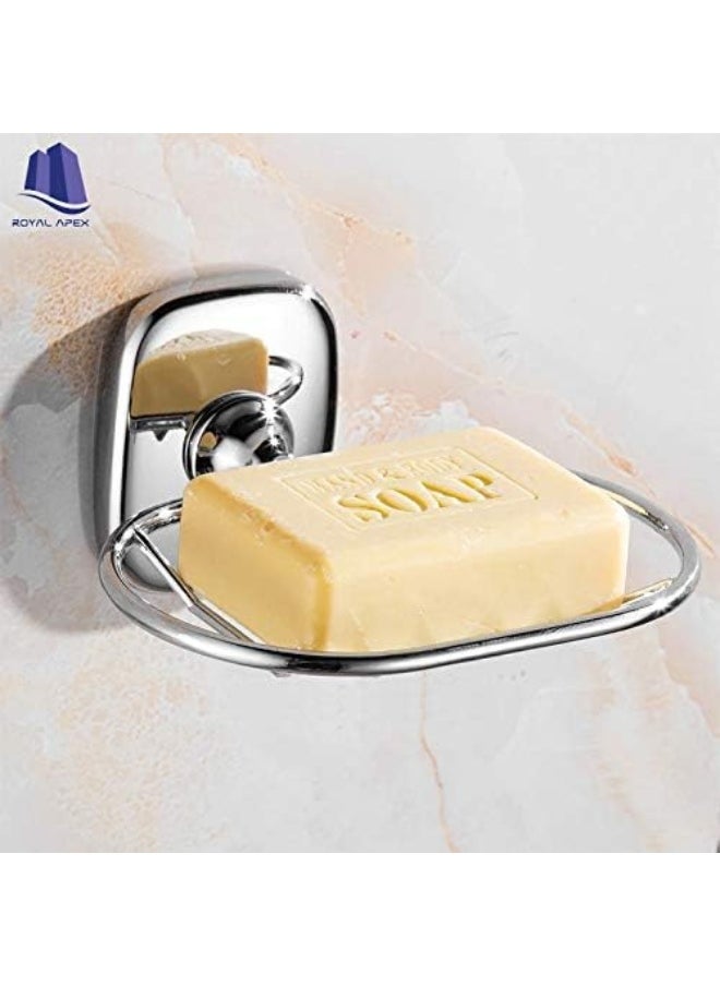 Royal Apex Dot-X Wall Mounted Soap Basket Chrome Finish Soap Holder For Bathroom  - Image 2