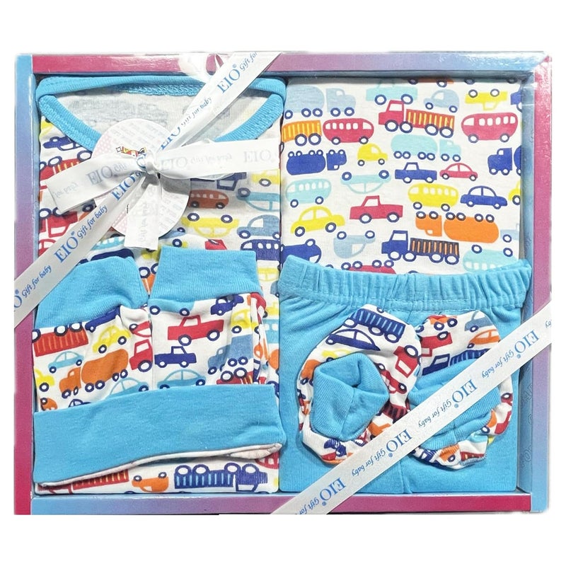 EIO طقم هدايا للأطفال حديثي الولادة ملابس هدايا 6 قطع (تركواز) - Image 1