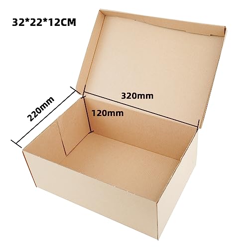 STRBOXONG Cardboard Shoe Boxes with Lid 126x866x47 MultiPurpose Storage Box for Home Office Organization Containers Foldable Cardboard Carton Gift Parcel Pack of 5 - Image 3