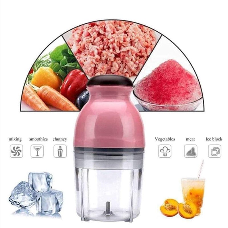 MIRARIYA Capsule Cutter 200 W Electric Multi Purpose Vegetable Fruit Blender Mixer Food Processor Crusher Meat Grinder Mincer Multicolor 600ml - Image 4