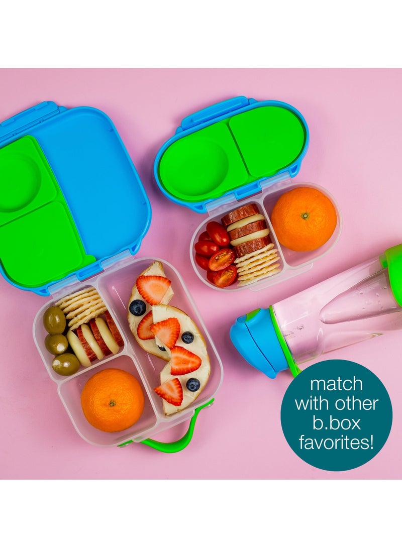 B.Box Snack Box with Flexi Whole Fruit Holder | Leakproof Compartments | 1Â¾ Cups (11.8 fl oz) | BPA Free | Easy Open Clip | For Kids & Toddlers-Strawberry Shake - Image 2