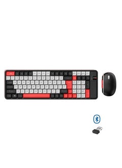 Wireless Keyboard and Mouse Set QW06 Bluetooth and 2.4ghz ,100 key used for computers, phones, desktop computers, macbooks , Double AA Battery Included , range of up to 10 meters - red - pzsku/ZA9DD5B3541CCC78EAD0DZ/45/_/1732377195/1a230e4e-8b72-46aa-b738-7151323abd9f