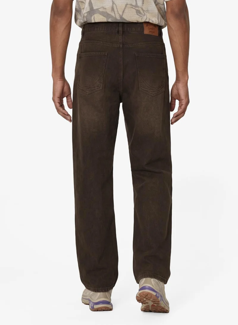 Karl Kani  OG Brown Straight Leg Jeans for Men | Best Price UAE