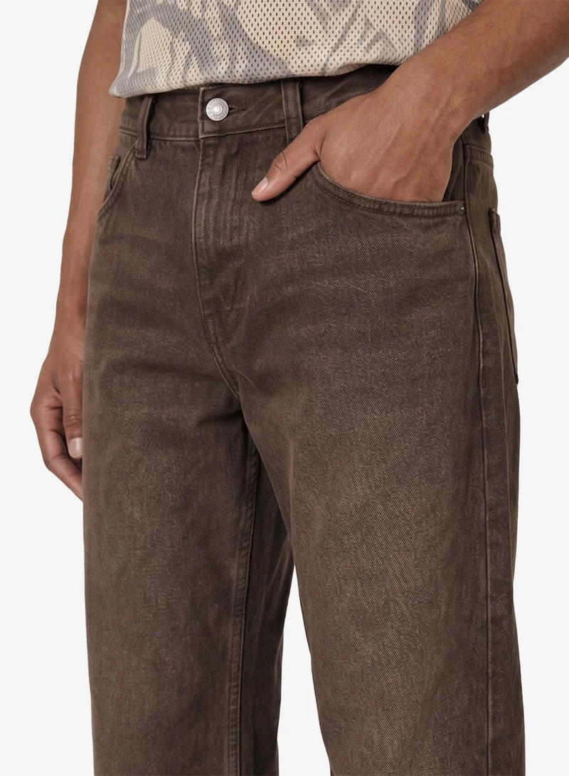 Karl Kani  OG Brown Straight Leg Jeans for Men | Best Price UAE