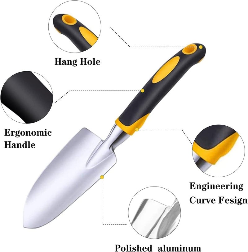 Cuayaes Garden Trowel Hand Shovel, Small Gardening Tools Aluminum Heavy Duty Garden Spade with Ergonomic Handle for Digging, Weeding, Planting, Transplanting - Image 3