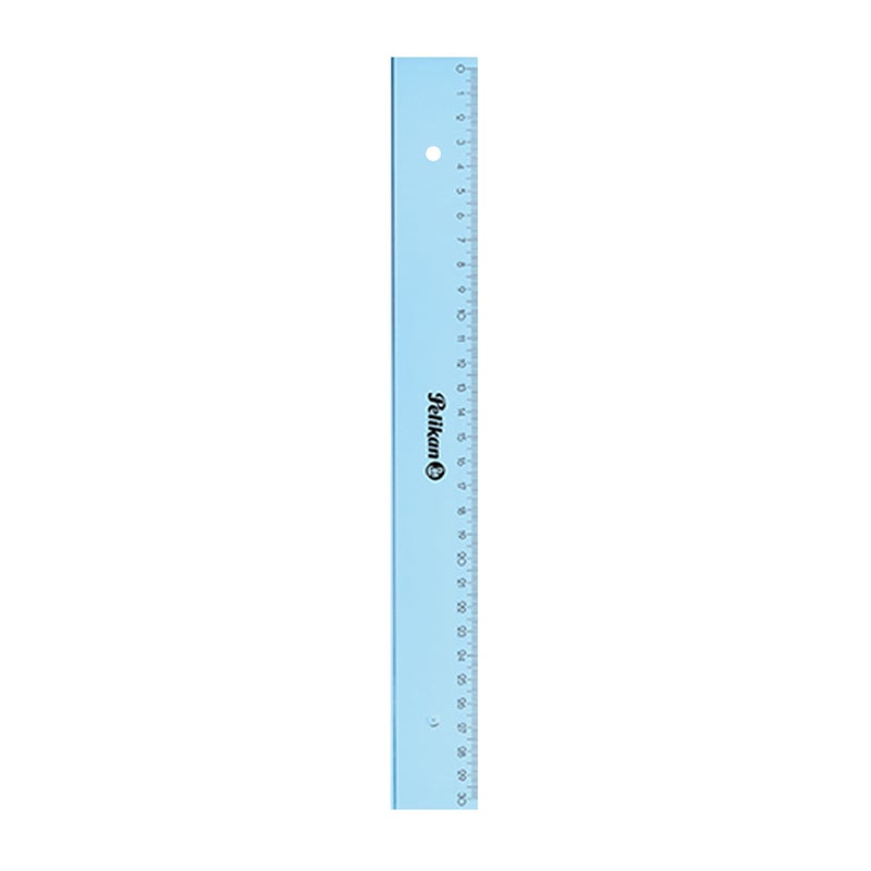 Pelikan Plastic Ruler (30cm) – Durable Transparent Blue Straight Edge for School, Office & Drafting - Image 2