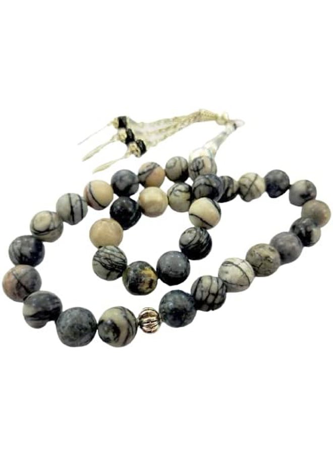 Generic Elegant Handmade Natural Mountain Jasper 33 Beads Rosary  - Image 1