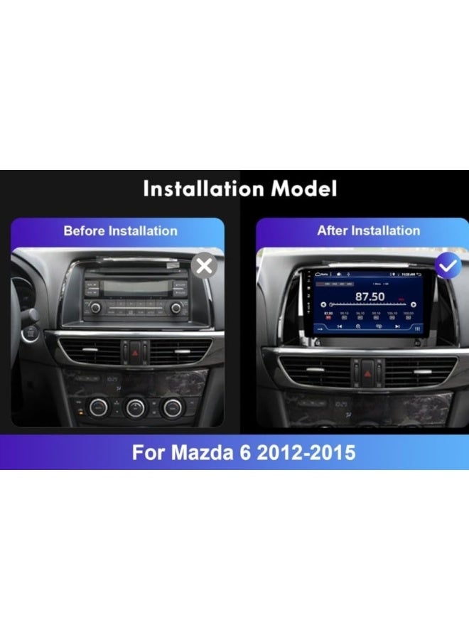 فيريكس ستيريو سيارة مازدا 6 مناسب لشاشة مازدا 6 أندرويد 2012-2017 مع Apple Carplay Android Auto لاسلكي واي فاي DSP FM&AM BT AHD كاميرا متضمنة واجهة سريعة QLED (4 + 32 جيجابايت Carplay 8CORE) - Image 2