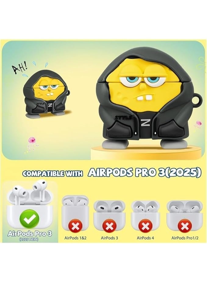 فكرة Fekra Premium 3D لـ Airpods Pro 3 2025 جيل حافظة تصميم لاعب ألعاب مع سلسلة مفاتيح غطاء واقي من السيليكون لـ Airpods Pro 3 حافظة 2025 - Image 3