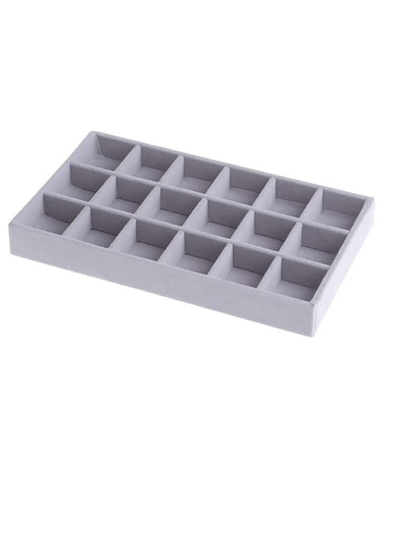 Generic - Elegant Portable Jewelry Box Velvet Jewelry Ring Display Organizer Box Tray Earrings Holder Jewelry Storage - Image 1