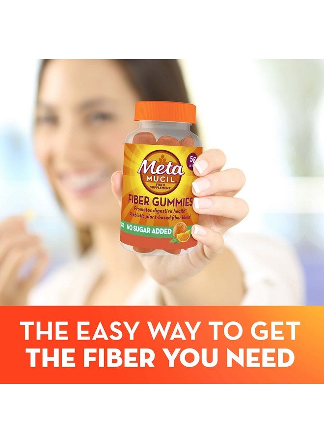 Metamucil Fiber Supplement Gummies Sugar Free Orange Flavor 5G Prebiotic Plant Based Fiber Blend 120 Count - Image 4