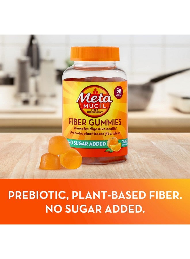 Metamucil Fiber Supplement Gummies Sugar Free Orange Flavor 5G Prebiotic Plant Based Fiber Blend 120 Count - Image 5