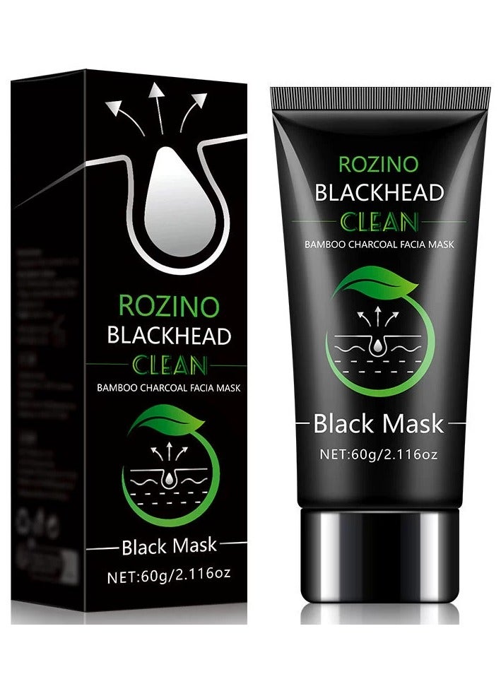 Rozino Bamboo charcoal blackhead removal cleansing mask tear-off nose patch deep cleansing nose mask shrinks pores - Image 1