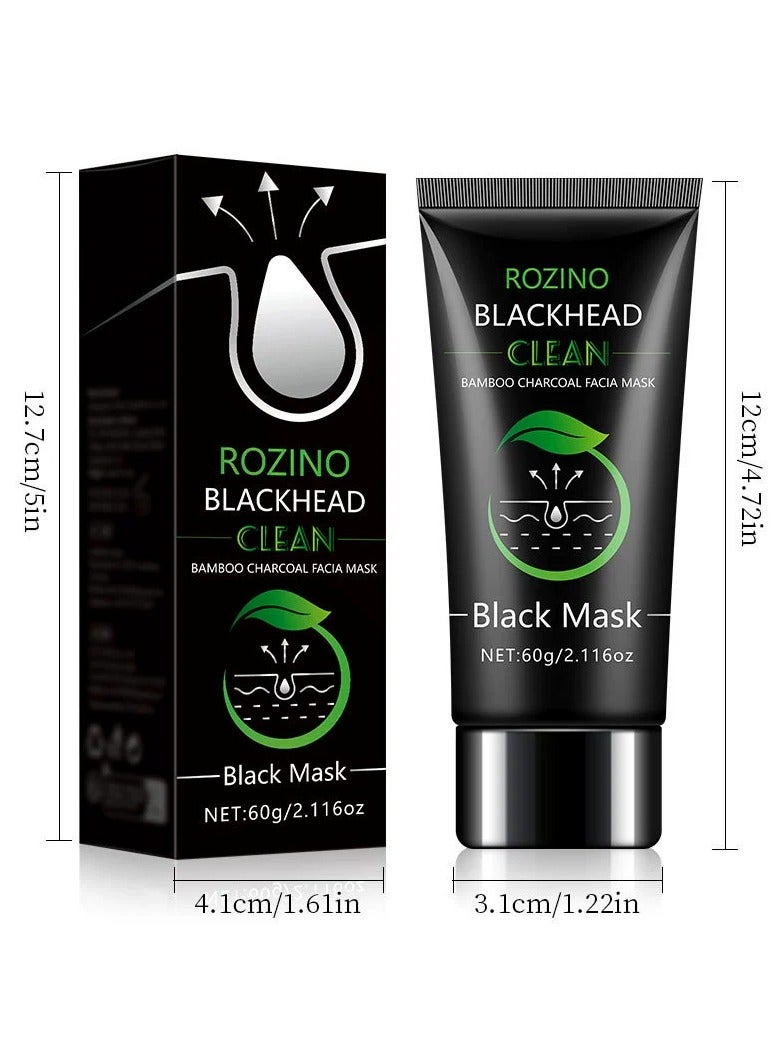 Rozino Bamboo charcoal blackhead removal cleansing mask tear-off nose patch deep cleansing nose mask shrinks pores - Image 2
