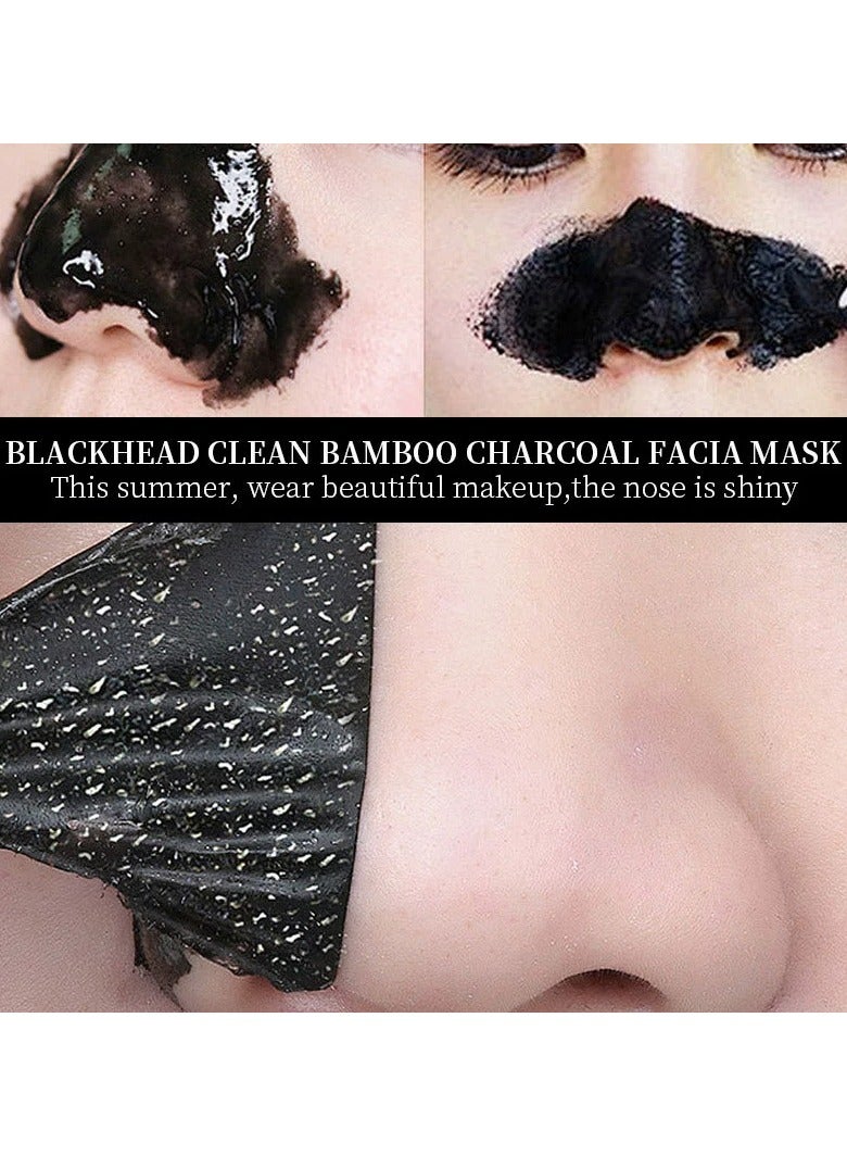 Rozino Bamboo charcoal blackhead removal cleansing mask tear-off nose patch deep cleansing nose mask shrinks pores - Image 3