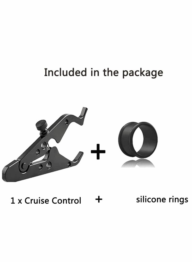 Y&D Motorcycle Cruise Control, Throttle Lock, Universal Assist Wrist/Hand Grip Lock Clamp with Silicone Ring Protect Fits Most Any Bike Durable Lightweight Aluminum Alloy  - Image 2