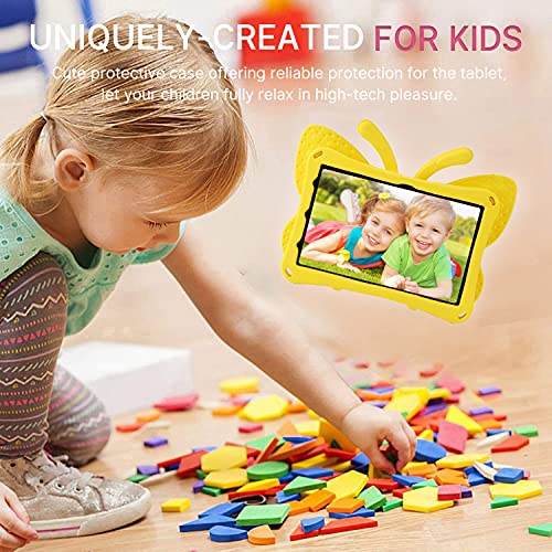 FunnyWin iPad Pro 11 2024 Case Kids,iPad 10.9 Air 6 Air 5 4 Butterfly Kids Case with Stand Light EVA Full Boby Drop Protective Rugged Shockproof Kid-Proof iPad Pro 11 Kid Case for Girl Kid Gift (Yellow) - Image 3