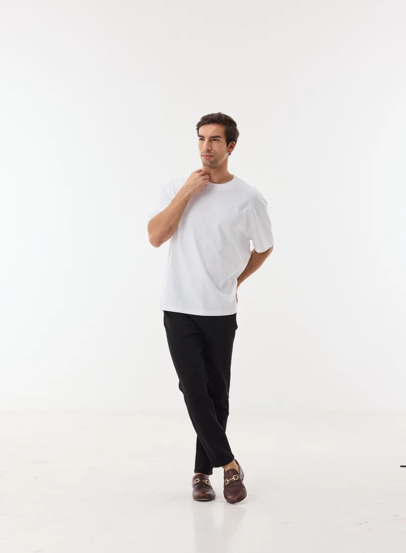 Ashita Fernandes  Darian Men’s Black Cotton Blend Pants – Relaxed Fit, Full Length, Lightweight Casual Wear for Men | Best Price UAE
