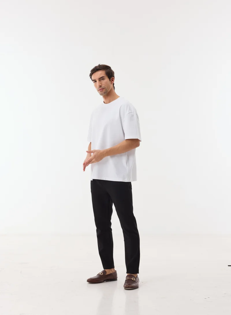 Ashita Fernandes  Darian Men’s Black Cotton Blend Pants – Relaxed Fit, Full Length, Lightweight Casual Wear for Men | Best Price UAE