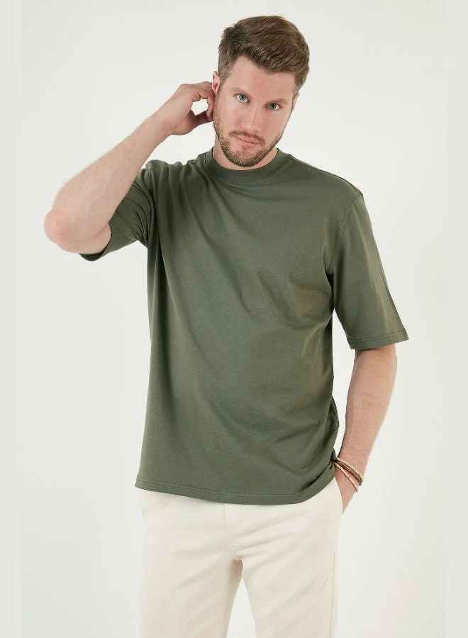Buratti  Buratti Cotton Oversize Crew Neck Basic T Shirt Men's T SHIRT 5902365  | Best Price UAE