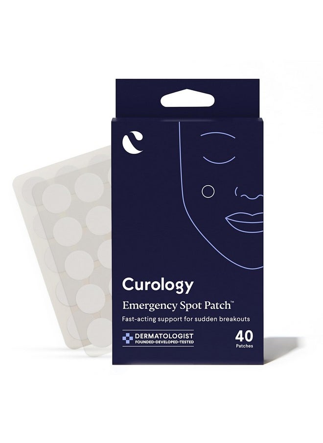 Curology - Curology Emergency Spot Pimple Patches for Face, Hydrocolloid Pimple Patches Fast-Acting Support, Spot Concealing and Oil Absorbing, 40 Count - Image 1