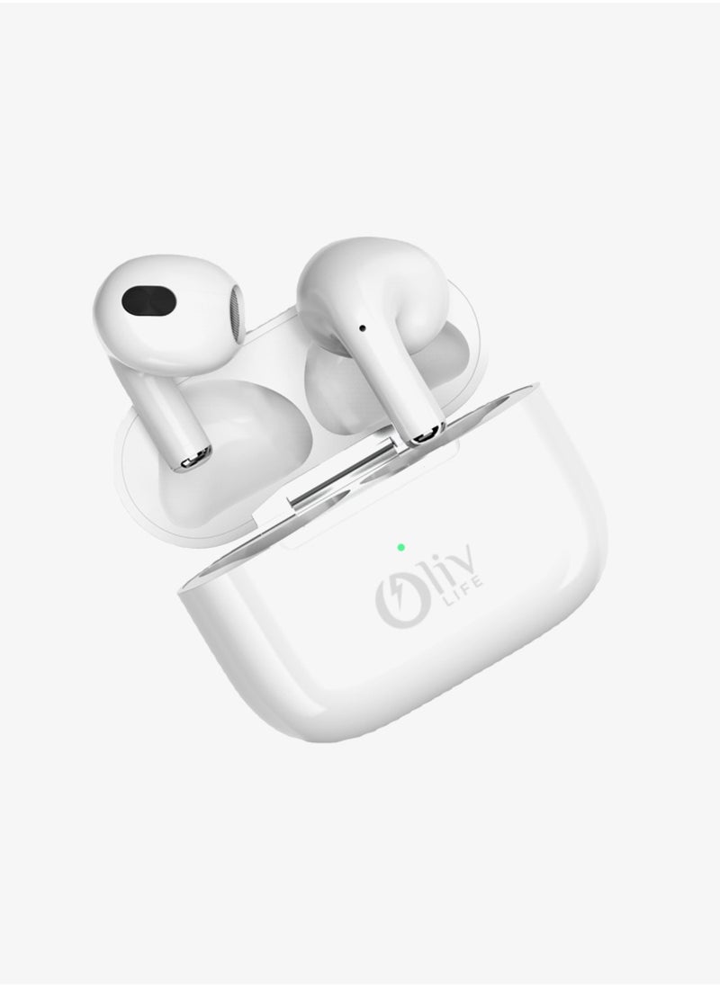 Oliv Life - Oliv PRO TWS wireless earbuds - White - Image 1