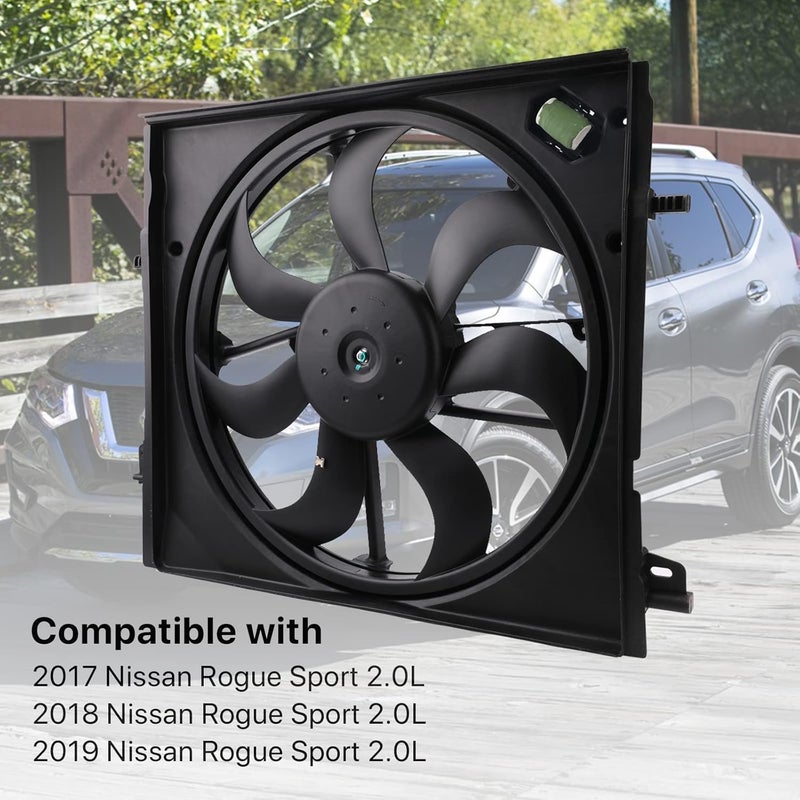 MNJWS Radiator Cooling Fan Assembly for 2017-2022 Nissan Rogue Sport 2.0L - Image 2