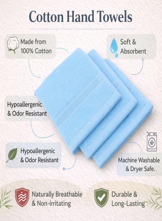 Dollar 100% Cotton Soft, High Absorben & Comfortable Face Towel 30 x 30 cm Face Towel (Pack of 3) - Image 2