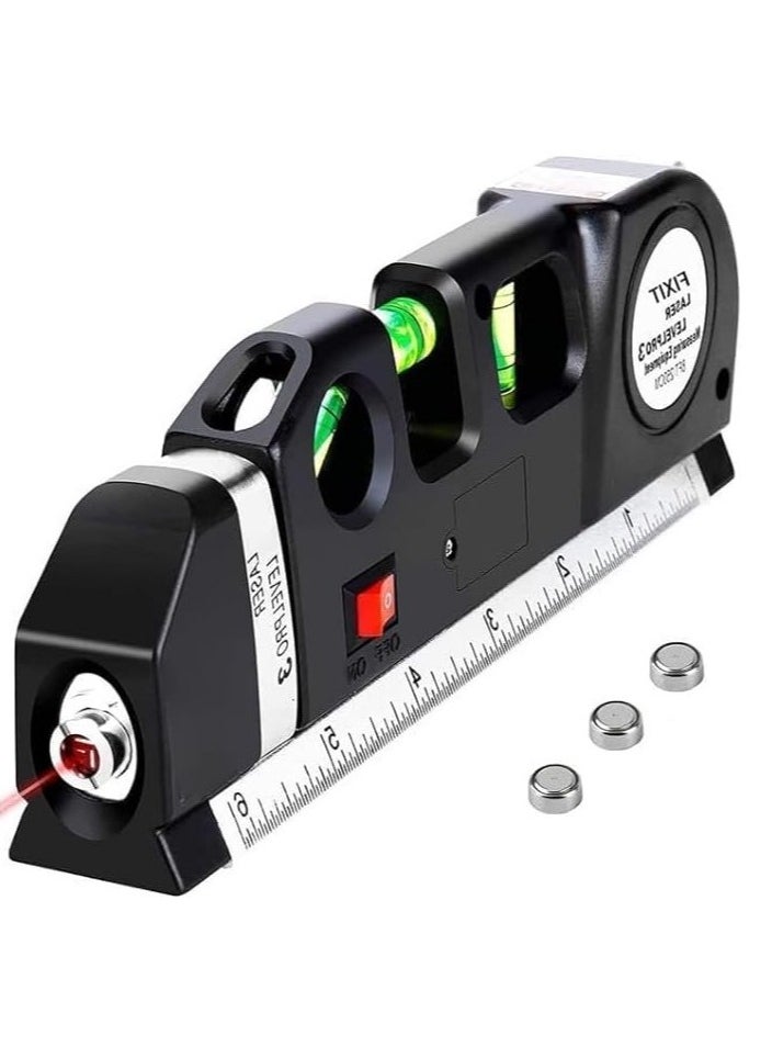 REBENUO Laser Level Tool, Multipurpose Laser Level Kit Standard Cross Line Laser level Laser Line leveler Beam Tool with Measure Tape Ruler Adjusted Metric Rulersr  - Image 1