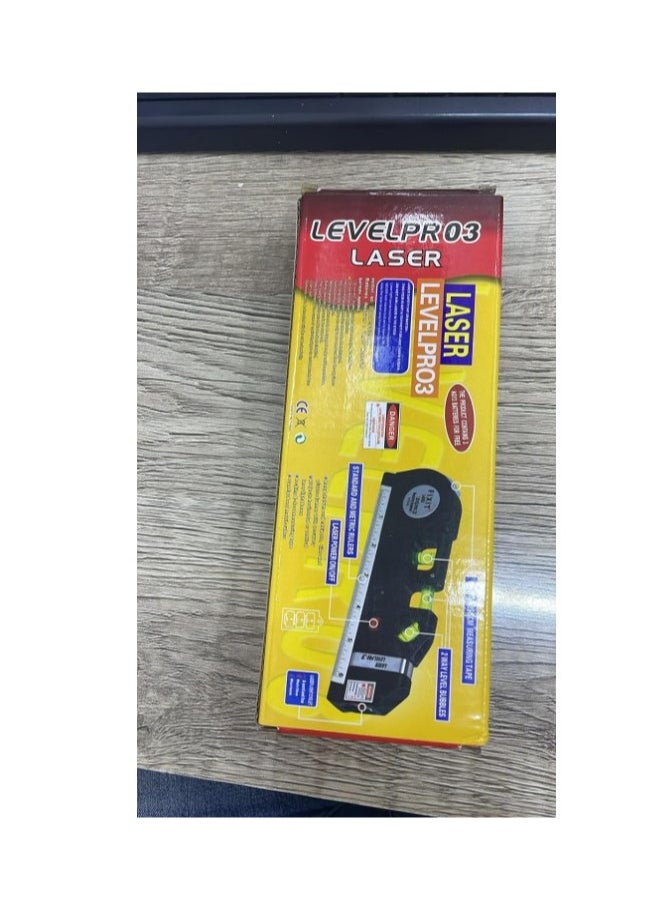 Laser Level Tool, Multipurpose Laser Level Kit Standard Cross Line Laser level Laser Line leveler Beam Tool with Measure Tape Ruler Adjusted Metric Rulersr