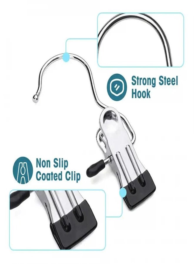 Veentus Laundry Hooks Hanging Clothes Pins Closet Hanger Organizer Clamps Socks Towel Heavy Duty pins for Closet Travel Pants Handbags Universal Clips for Kitchen Bathroom Office (Pack of 15 PIS) - Image 3