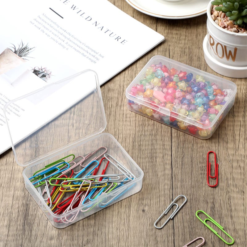 Tuanse 30 Pcs Clear Plastic Beads Storage Containers Box with Lids Multiple Sizes Storage Square Containers for Jewelry Beads Craft Supplies(4.1 x 3 x 1 Inch) - Image 4
