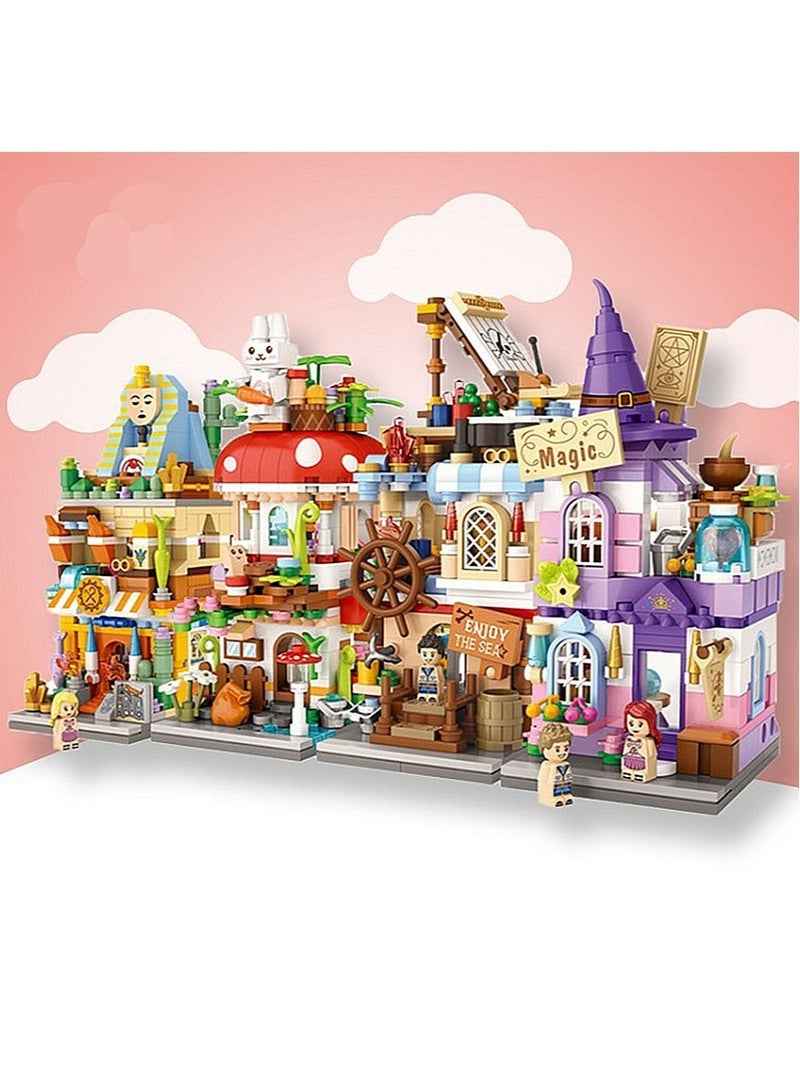 Loz Mini City Shop Street View Building Blocks Model Set,Creative DIY Simulation Architecture Collection Particle Construction Building Bricks Toy for Kids Adult Home Decor (Mushroom House) - Image 5