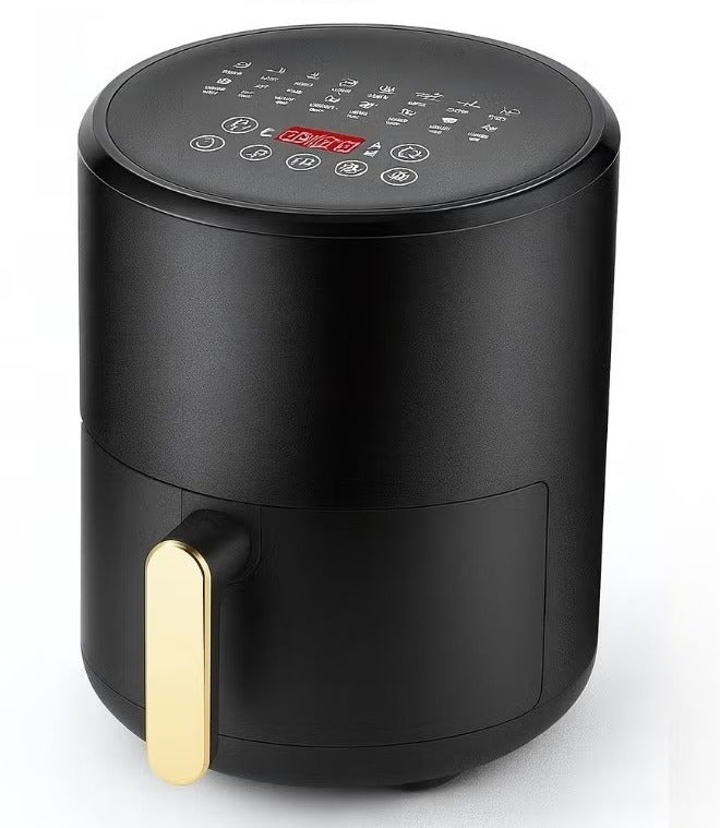 قلاية هوائية صحية بدون زيت, مقلاة هوائية كهربائية صحية للقلي/ الشواء/ الخبز/ التحميص سعة 4 لتر قوة 2400 واط - لون أسود - Image 3