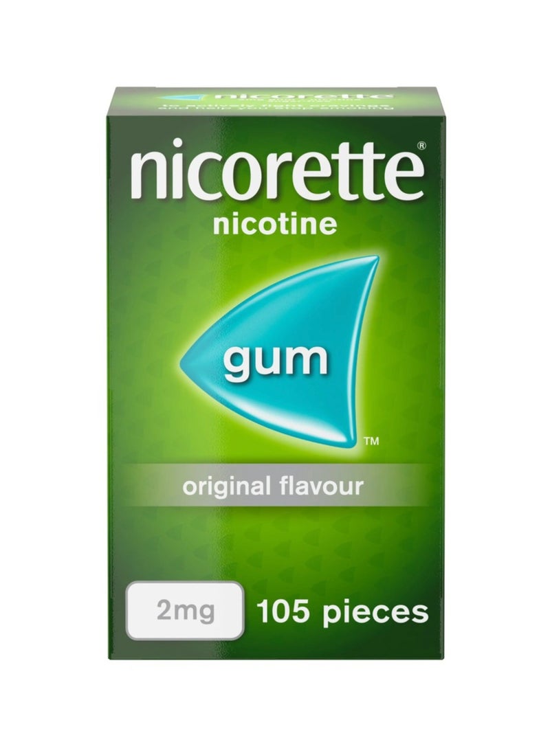 nicorette Original Flavour Chewing Gum - 2 Mg - 105 Pcs 