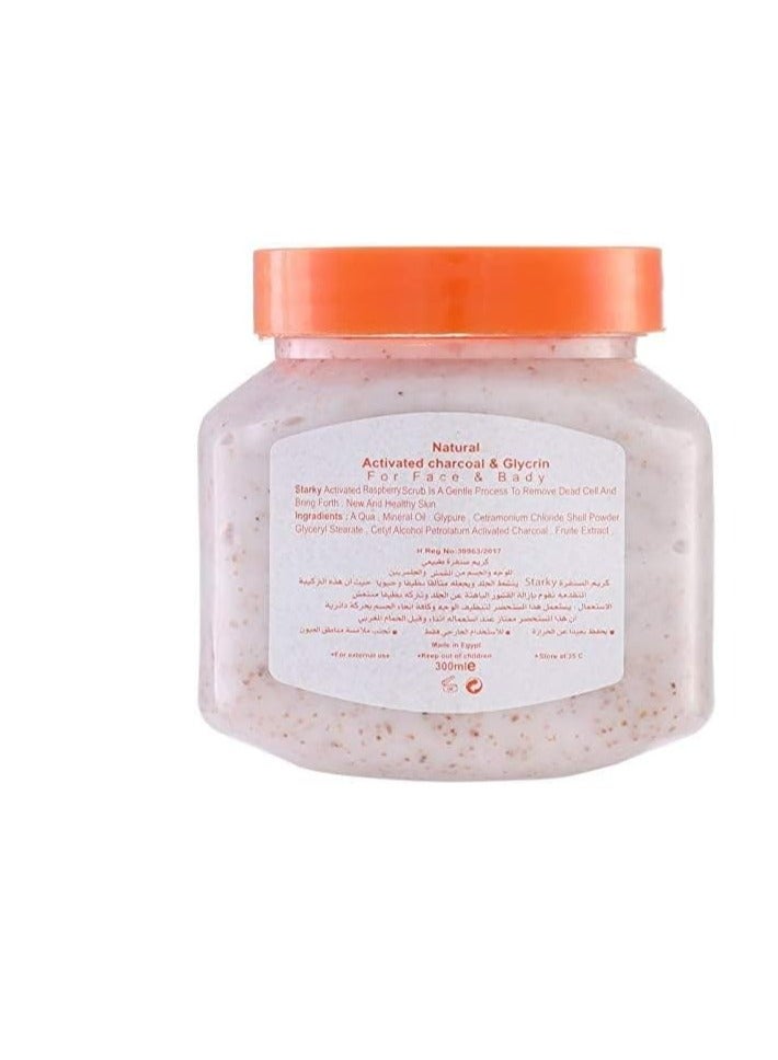 Starky Natural Scrub Cream with Apricot for Face and Body - 300 ml - Image 1