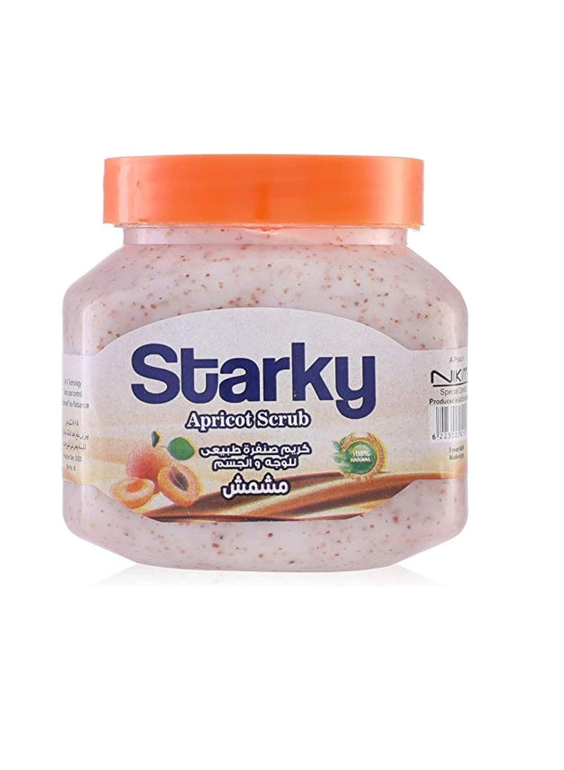 Starky Natural Scrub Cream with Apricot for Face and Body - 300 ml - Image 2