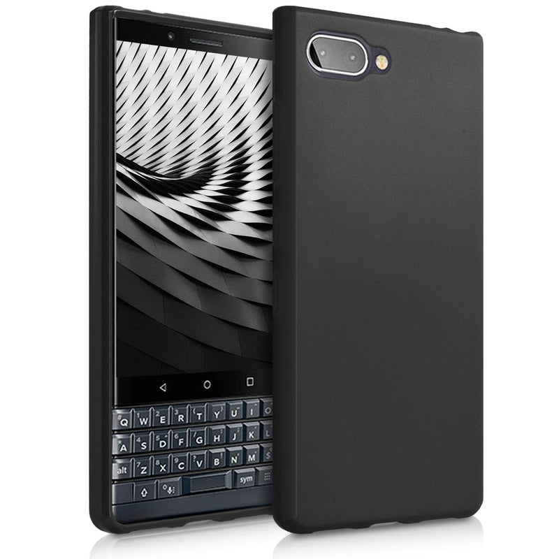 kwmobile Case Compatible with BlackBerry KEYtwo LE (Key2 LE) Case - Soft Slim Protective TPU Silicone Cover - Black Matte - Image 1