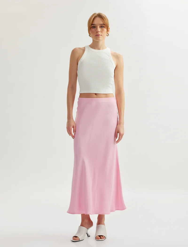 كوتون Satin Skirt