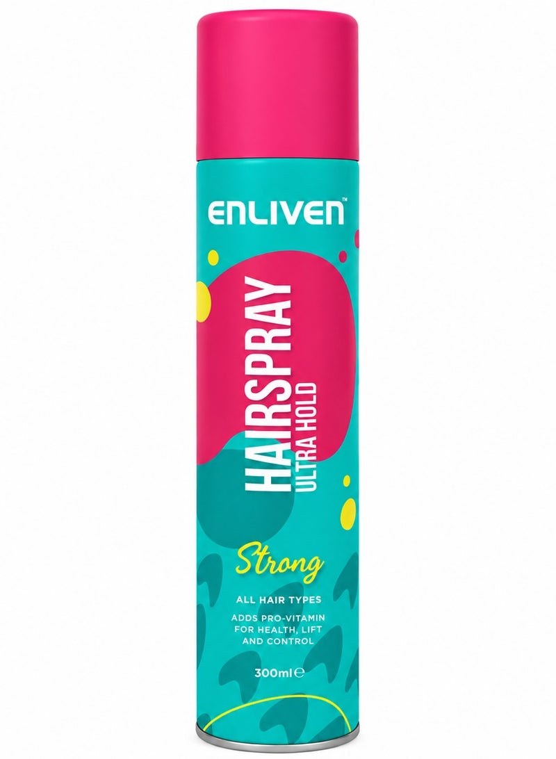 ENLIVEN Ultra Hold Spray For Hair 300ml - Image 1