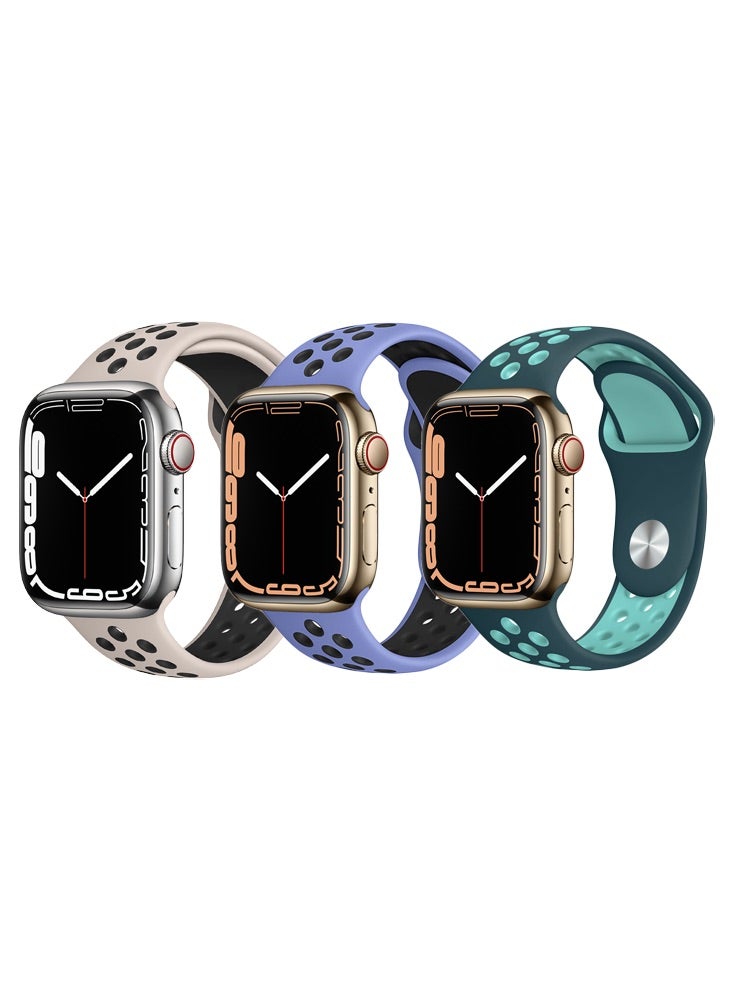 Perfii 3pcs Apple Watch Strap 42/41/40/38mm Replacement for Apple Watch Series 10/9/8/7/6/5/4/SE - Image 1