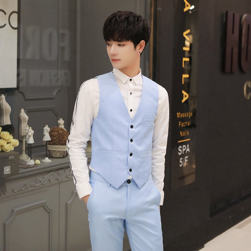 New Casual Men'S Fashion Men'S Suit Vest Plaid British Style Single-Breasted Vest For Men - Image 1
