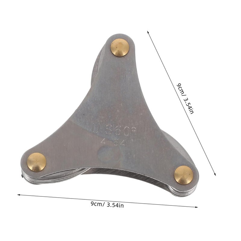 Carbon Steel Thread Pitch Gauge Set for US Screw Internal External Measuring Industrial Portable - Image 3