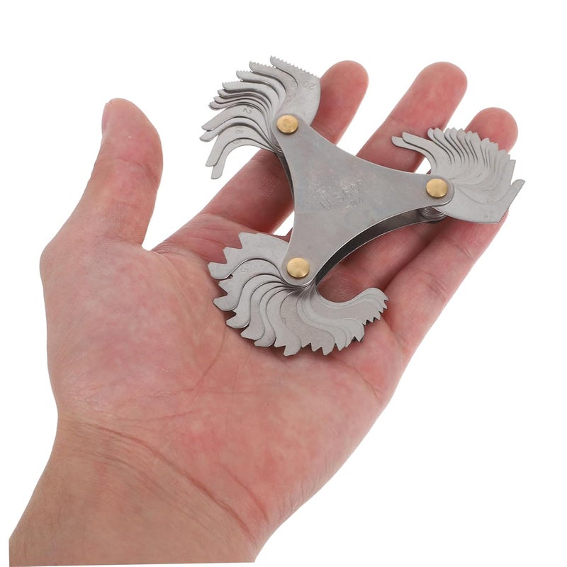 Carbon Steel Thread Pitch Gauge Set for US Screw Internal External Measuring Industrial Portable - Image 5